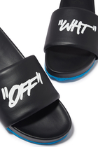 Quotes Leather Sliders